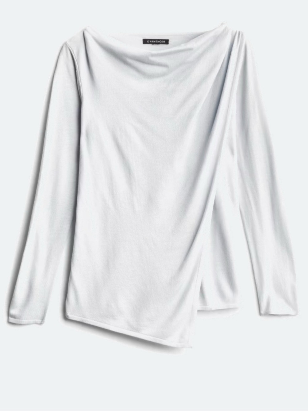 41 Hawthorn Light Blue  Asymmetric Long-Sleeve Top